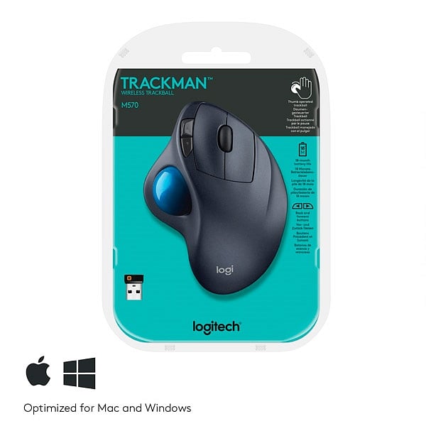 Logitech M570 Wireless TrackBall  Ratón