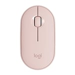 Logitech Pebble M350 Óptico Bluetooth Rosa  Ratón
