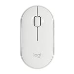 Logitech Pebble M350 Óptico Bluetooth Blanco Crudo  Ratón