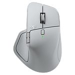 Logitech MX Master 4  Ratón Inalámbrico Ergonómico 7 Botones Sensor Óptico 8000 DPI Conectividad Bluetooth y USBC  Gris Pálido