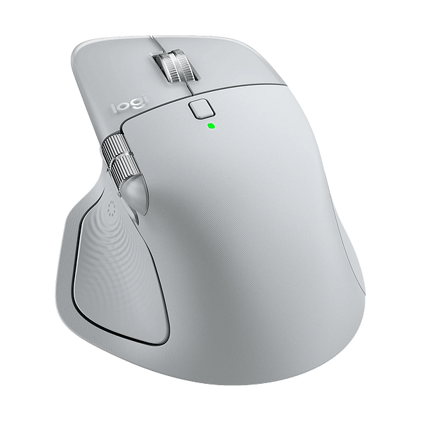 Logitech MX Master 4  Ratón Inalámbrico Ergonómico 7 Botones Sensor Óptico 8000 DPI Conectividad Bluetooth y USBC  Gris Pálido