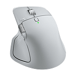 Logitech MX Master 4  Ratón Inalámbrico Ergonómico 7 Botones Sensor Óptico 8000 DPI Conectividad Bluetooth y USBC  Gris Pálido
