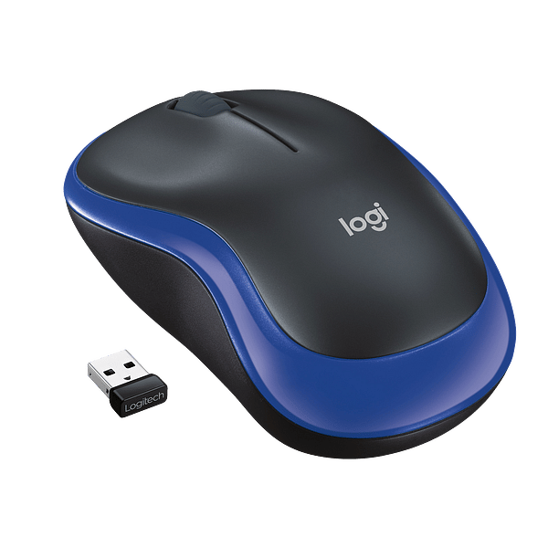 Logitech M185 Azul  Ratón Inalámbrico Ambidiestro Sensor Óptico 1000 DPI Conectividad 24GHz Windows macOS