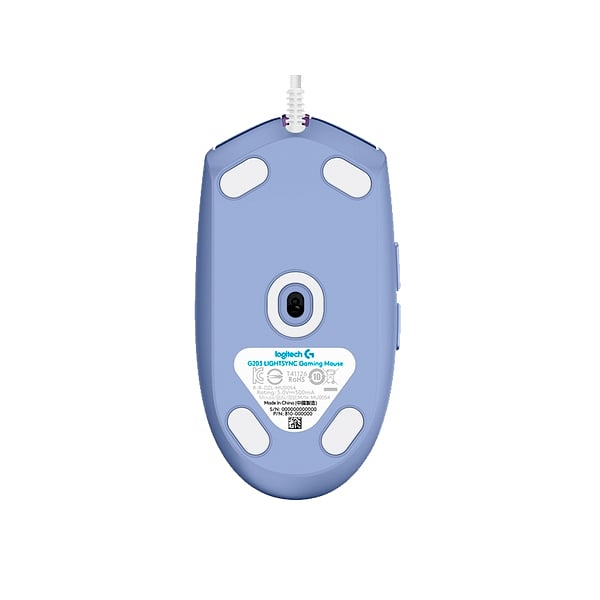 Logitech Gaming Mouse G203 LightSync 8000dpi Lila  Ratón