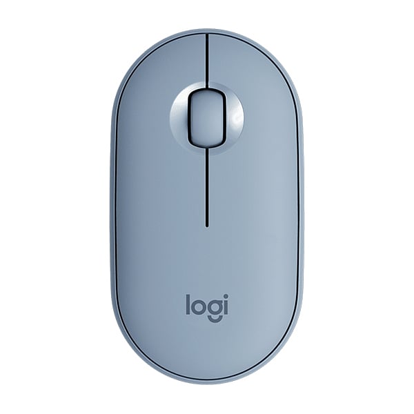 Logitech Pebble M350 Óptico Bluetooth Gris Azulado  Ratón