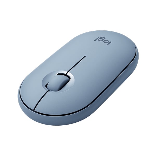 Logitech Pebble M350 Óptico Bluetooth Gris Azulado  Ratón