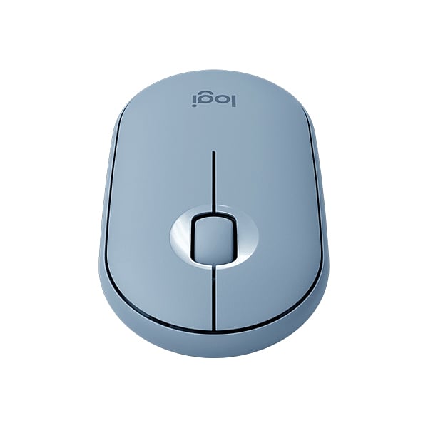 Logitech Pebble M350 Óptico Bluetooth Gris Azulado  Ratón