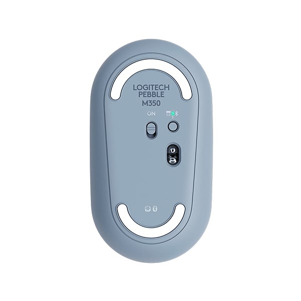 Logitech Pebble M350 Óptico Bluetooth Gris Azulado  Ratón