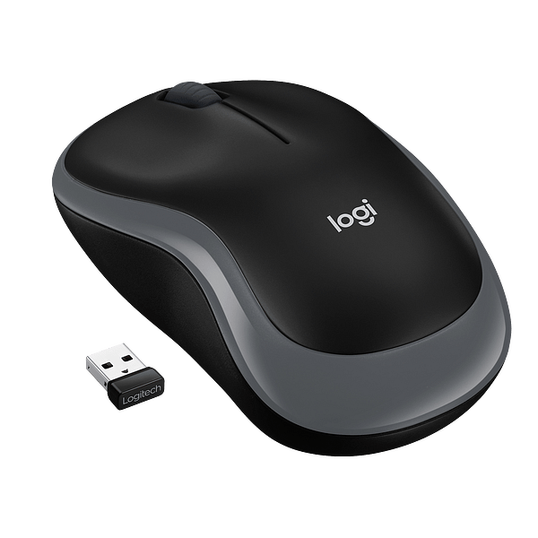 Logitech M185 Gris  Ratón Inalámbrico Ambidiestro Sensor Óptico 1000 DPI Conectividad 24GHz Windows macOS