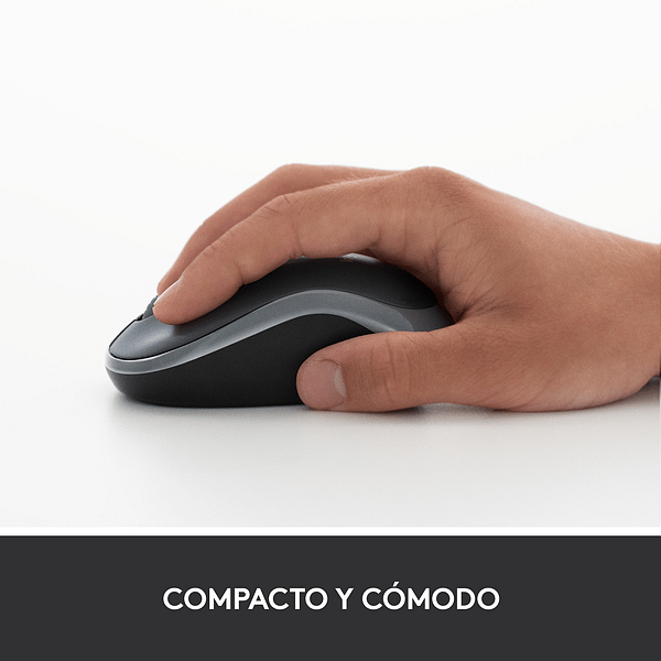 Logitech M185 Gris  Ratón Inalámbrico Ambidiestro Sensor Óptico 1000 DPI Conectividad 24GHz Windows macOS