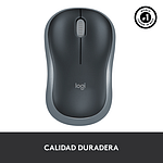 Logitech M185 Gris  Ratón Inalámbrico Ambidiestro Sensor Óptico 1000 DPI Conectividad 24GHz Windows macOS