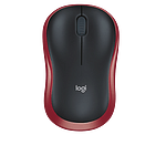 Logitech M185 Rojo | Ratón Inalámbrico Ambidiestro Sensor Óptico 1000 DPI Conectividad 2.4GHz Windows macOS