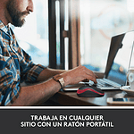 Logitech M185 Rojo  Ratón Inalámbrico Ambidiestro Sensor Óptico 1000 DPI Conectividad 24GHz Windows macOS