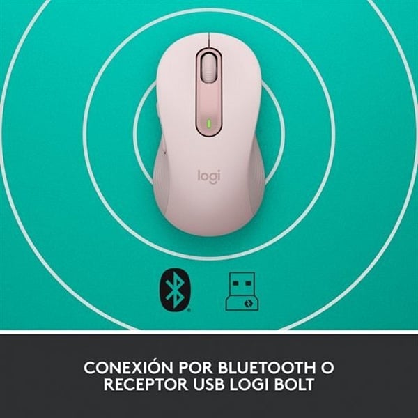 Logitech M650 Signature Grande Rosa  Ratón
