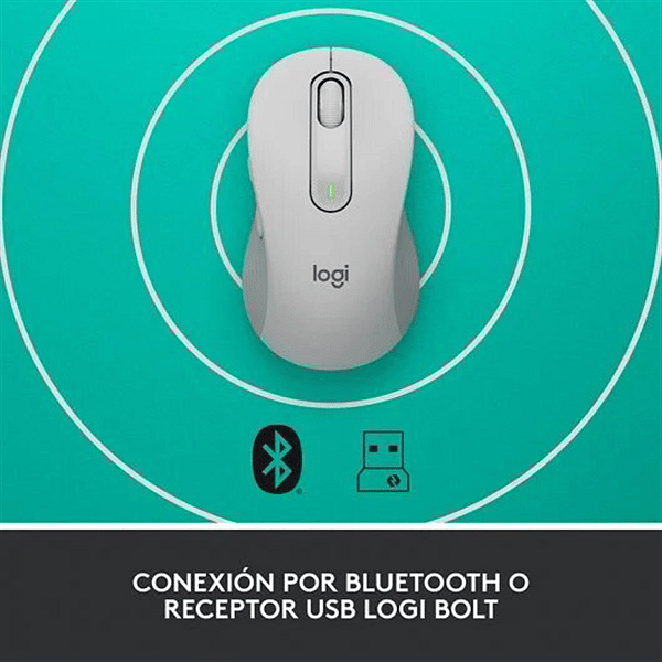 Logitech M650 Signature Mediano Blanco Ratón