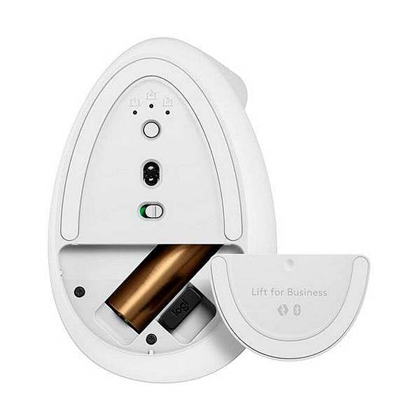 Logitech Lift for Business Blanco crudo  Ratón ergonómico vertical