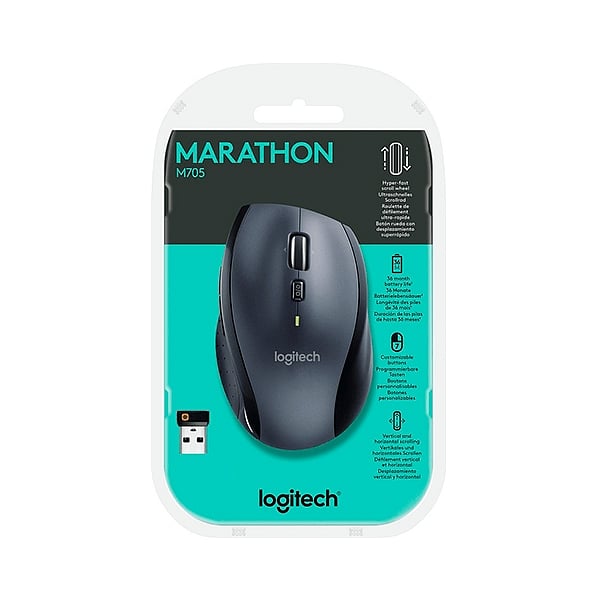Logitech M705 Marathon Wireless  Ratón