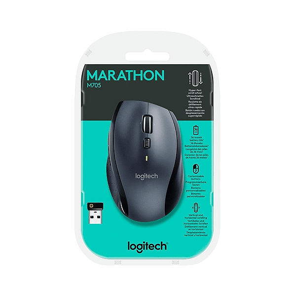 Logitech M705 Marathon Wireless  Ratón