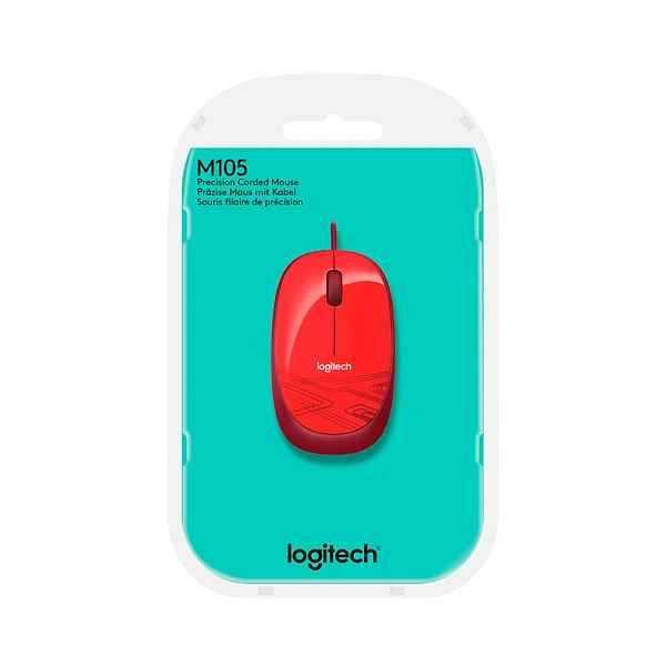 Logitech M105 rojo  Ratón