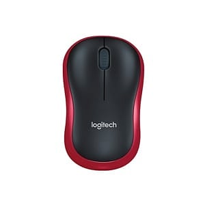 Logitech M185 rojo Wireless  Ratón