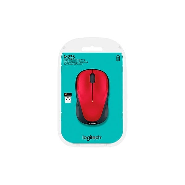 Logitech M235 rojo Wireless  Ratón