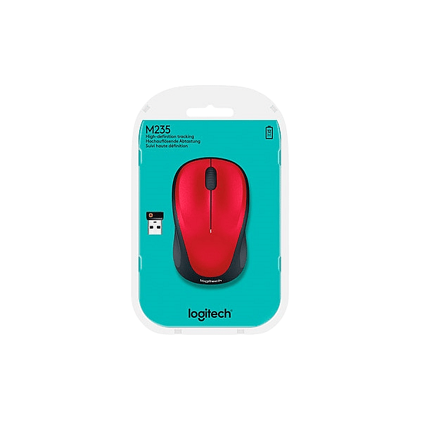 Logitech M235 rojo Wireless  Ratón