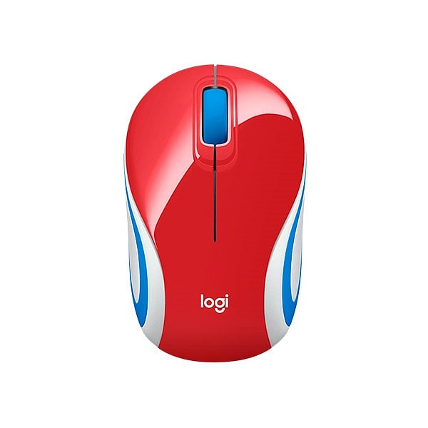 Logitech M187 rojo Wireless  Ratón