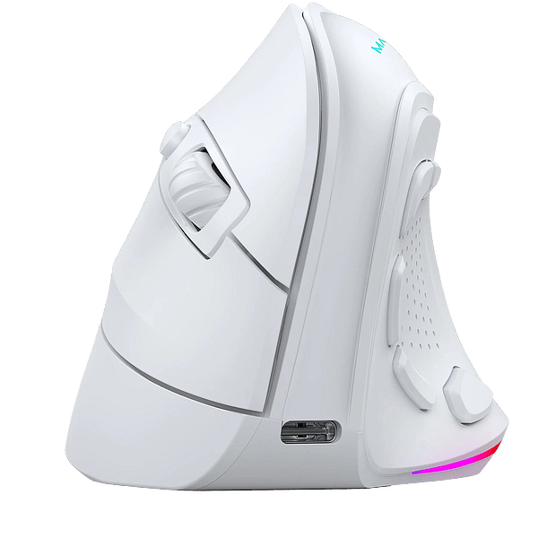 Mars Gaming MMSKW  Ratón Gaming Inalámbrico Vertical 8400 DPI White