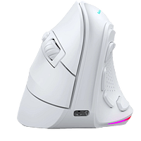 Mars Gaming MMSKW | Ratón Gaming Inalámbrico Vertical 8400 DPI White