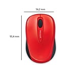 Microsoft Wireless Mobile Mouse 3500 Rojo  Ratón
