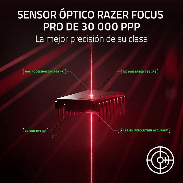 Razer DeathAdder V3 Pro  Ratón Inalámbrico ergonómico Sensor Óptico Focus Pro 30000 DPI 63g Hyperspeed Wireless