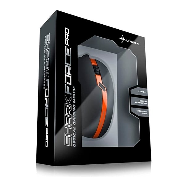 Sharkoon Force PRO USB 3200DPI Naranja  Ratón