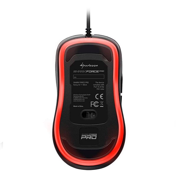 Sharkoon Force PRO USB 3200DPI Rojo  Ratón