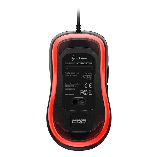 Sharkoon Force PRO USB 3200DPI Rojo  Ratón