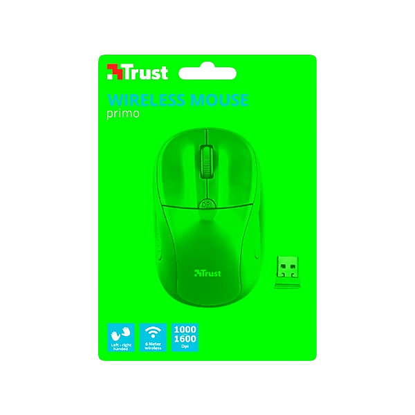 Trust Primo verde neon wireless  Ratón