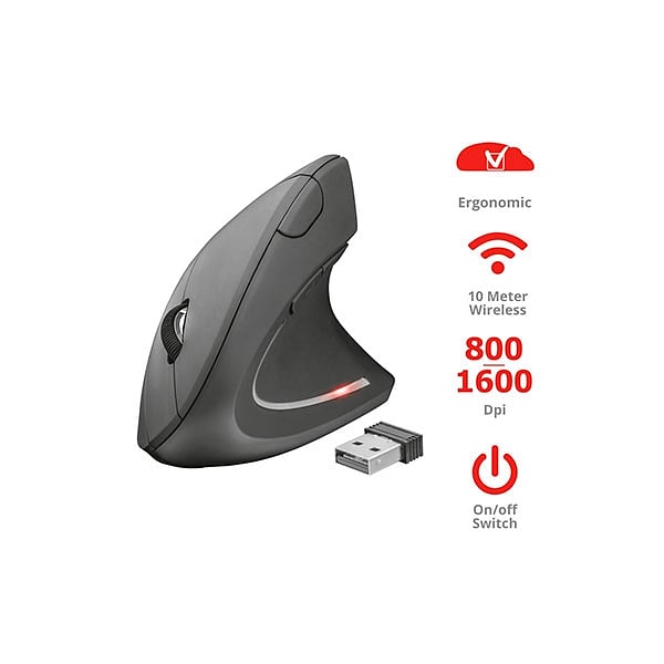 Trust Verto vertical ergonomico wireless  Ratón