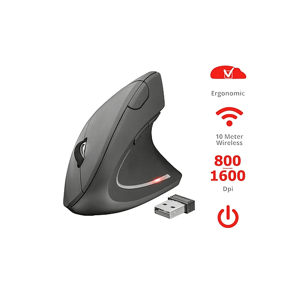 Trust Verto vertical ergonomico wireless  Ratón