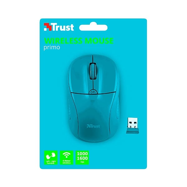 Trust Primo azul neon wireless  Ratón