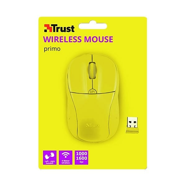Trust Primo amarillo neon wireless  Ratón