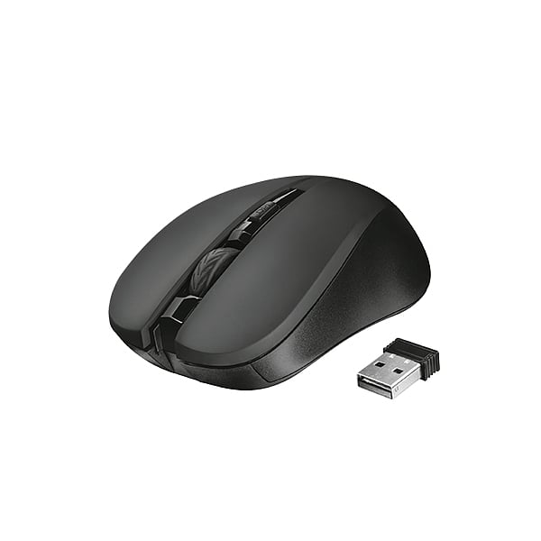 Trust Mydo Silent Click Óptico 1800DPI Negro  Ratón Inalámbrico