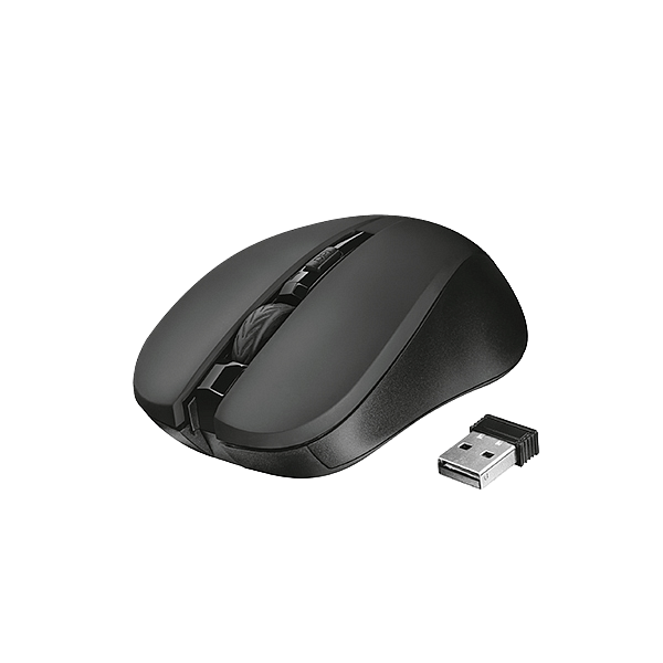Trust Mydo Silent Click Óptico 1800DPI Negro  Ratón Inalámbrico