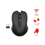 Trust Mydo Silent Click Óptico 1800DPI Negro  Ratón Inalámbrico