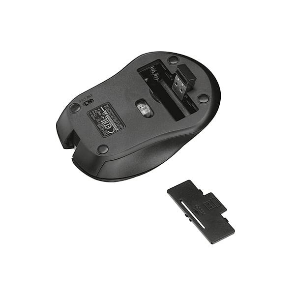 Trust Mydo Silent Click Óptico 1800DPI Negro  Ratón Inalámbrico