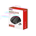 Trust Mydo Silent Click Óptico 1800DPI Negro  Ratón Inalámbrico