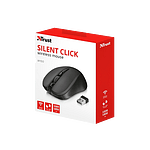 Trust Mydo Silent Click Óptico 1800DPI Negro  Ratón Inalámbrico