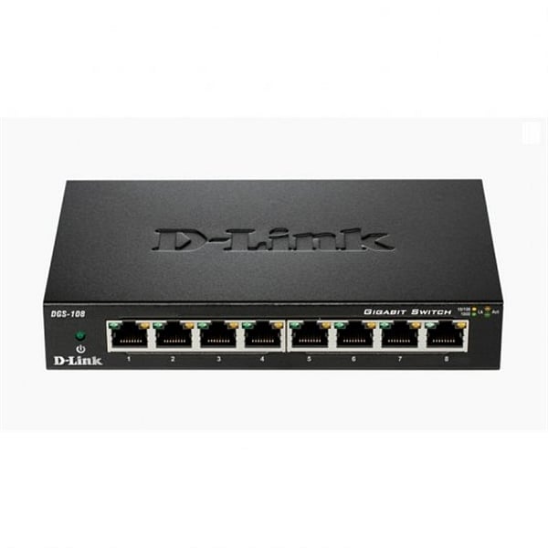 DLink DGS108 8 Puertos Gigabit carcasa metalica  Switch