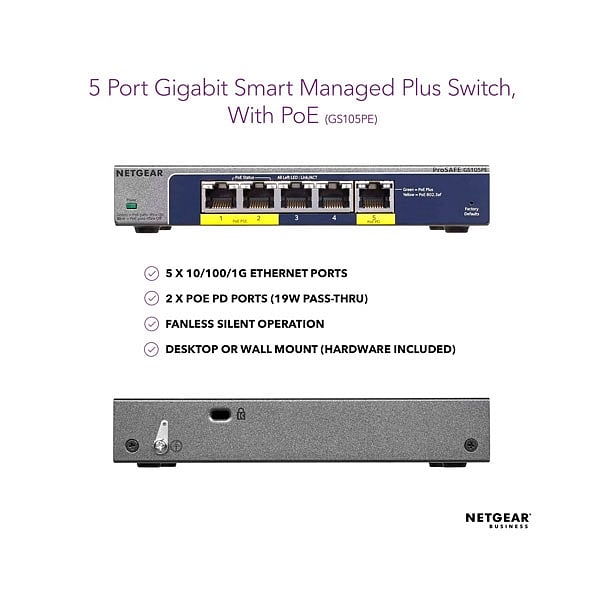 NETGEAR ProSafe Plus GS105PE