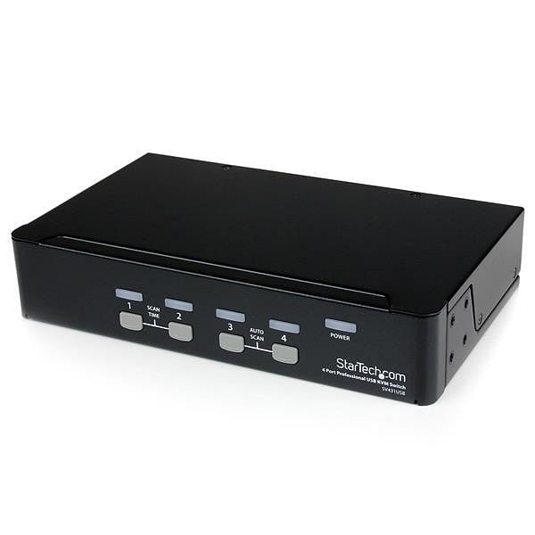 StarTechcom Conmutador Profesional KVM 4 Puertos   Switch