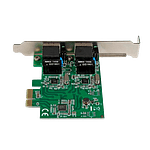 StarTechcom 2 puertos RJ45 GBLAN PCIE  Tarjeta de red