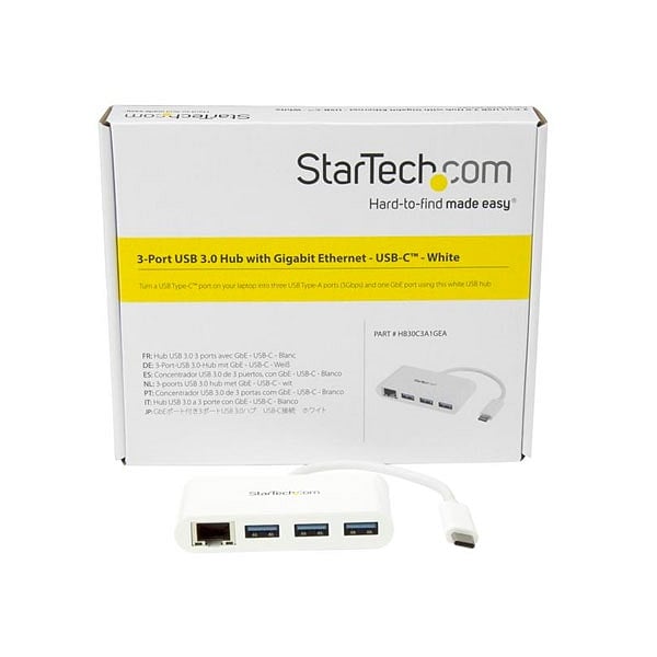 StarTechcom adaptador USB C a 3USB 30 USBC  LAN